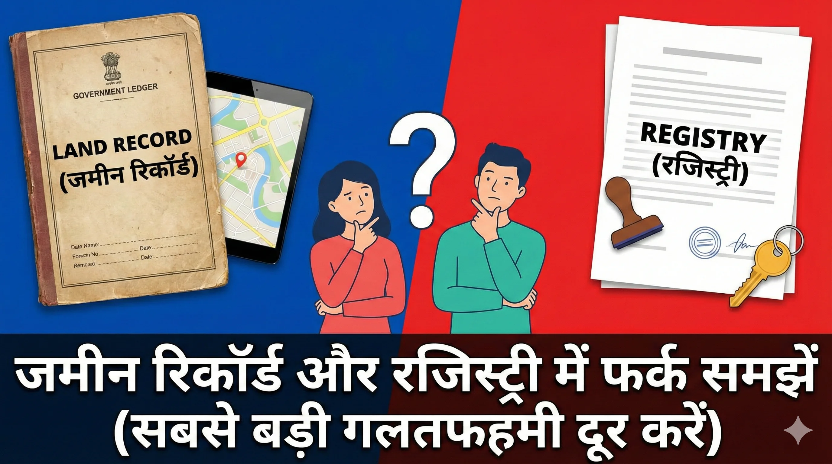 जमीन रिकॉर्ड और रजिस्ट्री में फर्क समझें